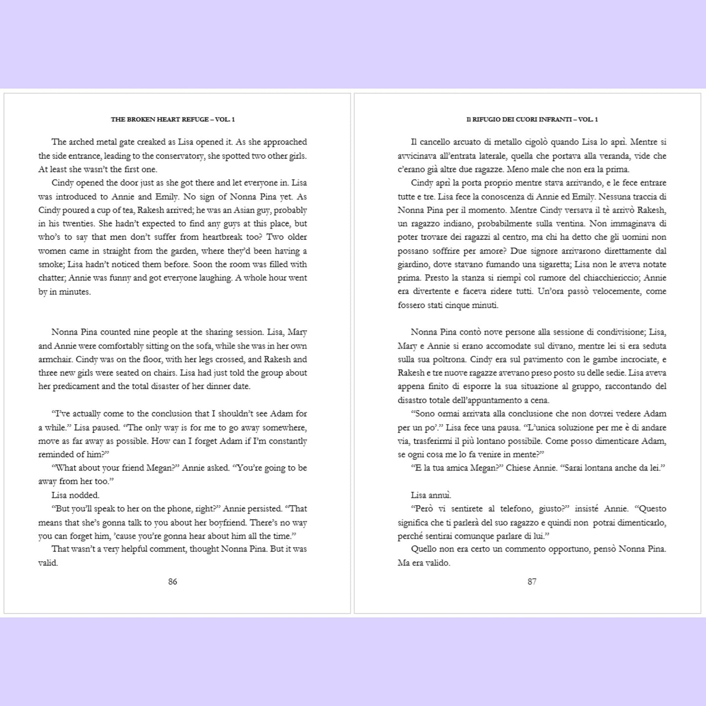 The Broken Heart Refuge 1 – Il Rifugio dei Cuori Infranti 1 (English-Italian Bilingual Fiction)