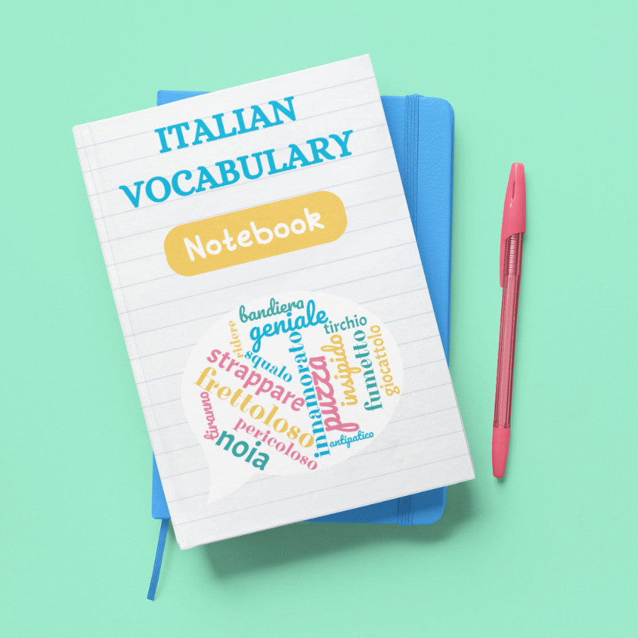 Italian Vocabulary Notebook and Pad with pen