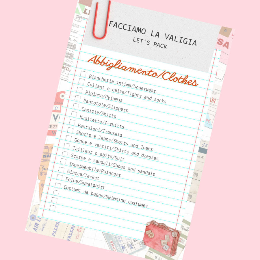 Italy trip packing clothes list