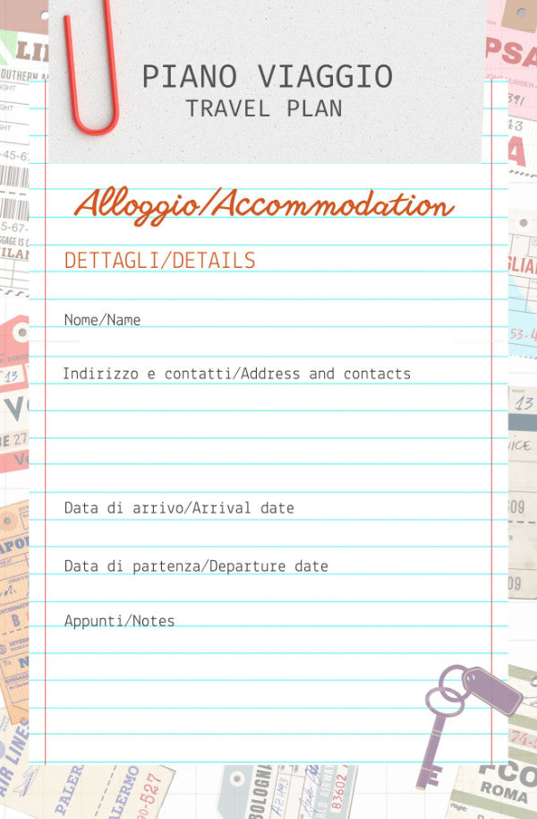 Italy Trip Accommodation details