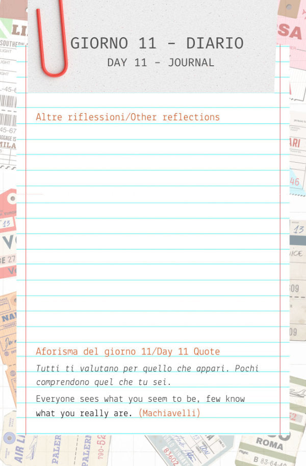 Travel Diary and Quotes for trip to Italy
