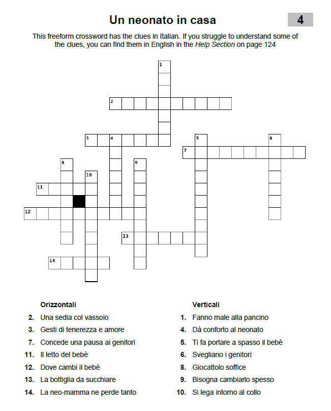Italian Crossword Puzzle