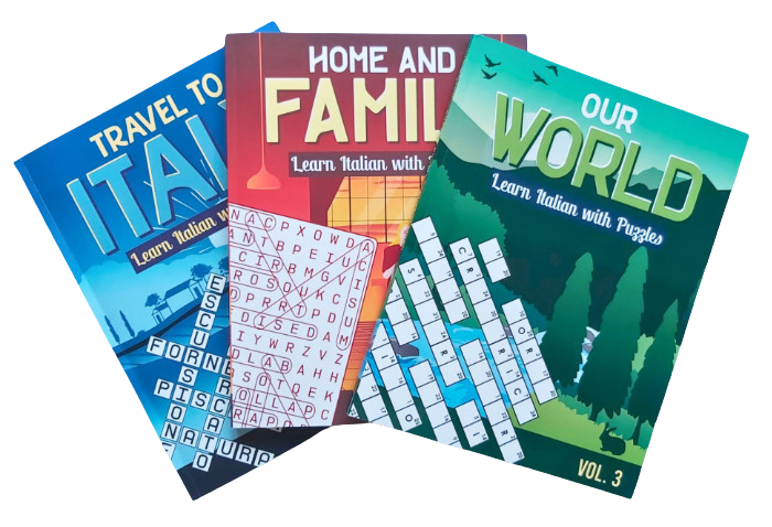 Italian Puzzle Book Bundle | Italian Learning Made Fun.