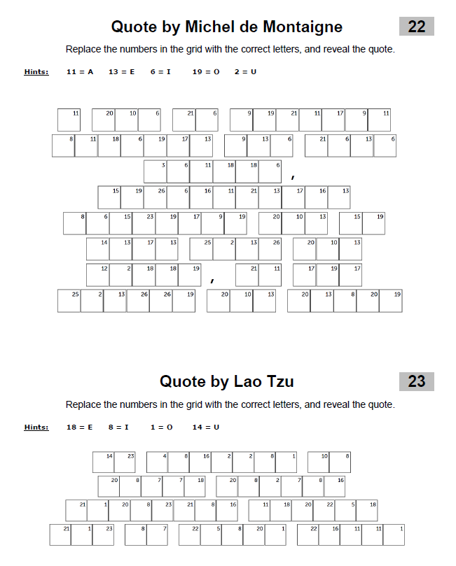 Italian Cryptogram Puzzle