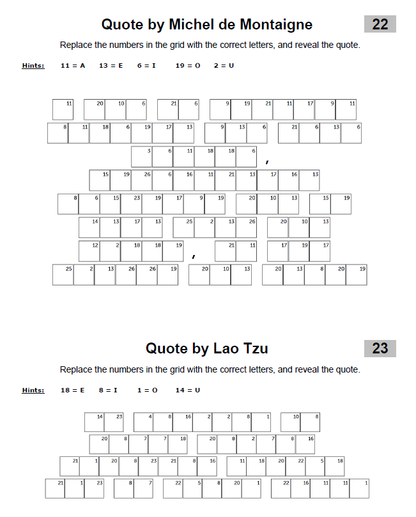 Italian Cryptogram Puzzle